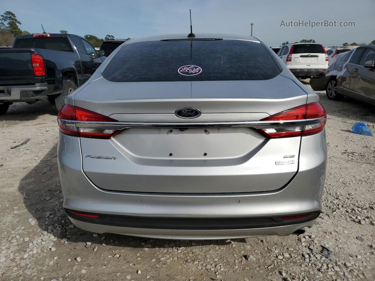 2018 Ford Fusion Se Silver vin: 3FA6P0HD2JR213584