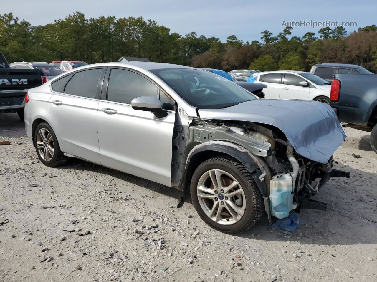 2018 Ford Fusion Se Silver vin: 3FA6P0HD2JR213584