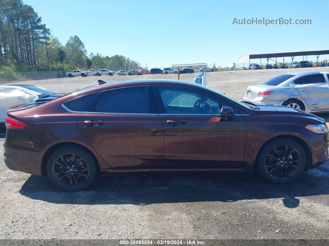 2019 Ford Fusion Se Brown vin: 3FA6P0HD2KR127631