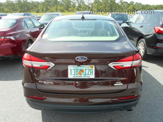 2019 Ford Fusion Se Красный vin: 3FA6P0HD2KR173525