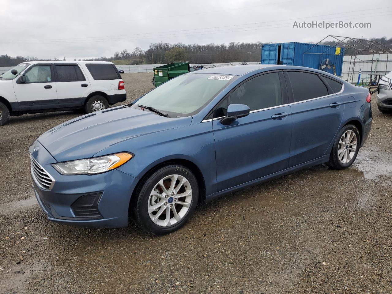 2019 Ford Fusion Se Blue vin: 3FA6P0HD2KR179325