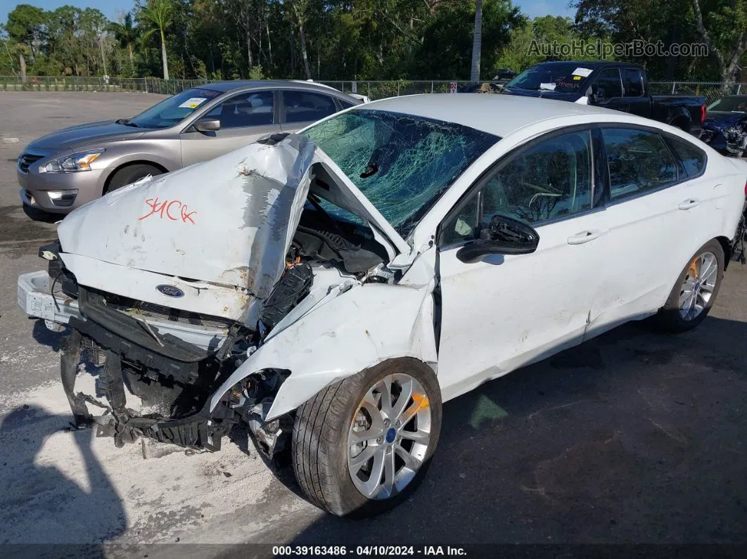 2019 Ford Fusion Se White vin: 3FA6P0HD2KR238888