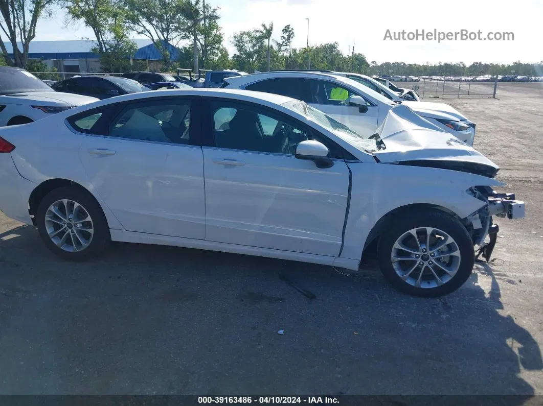 2019 Ford Fusion Se White vin: 3FA6P0HD2KR238888