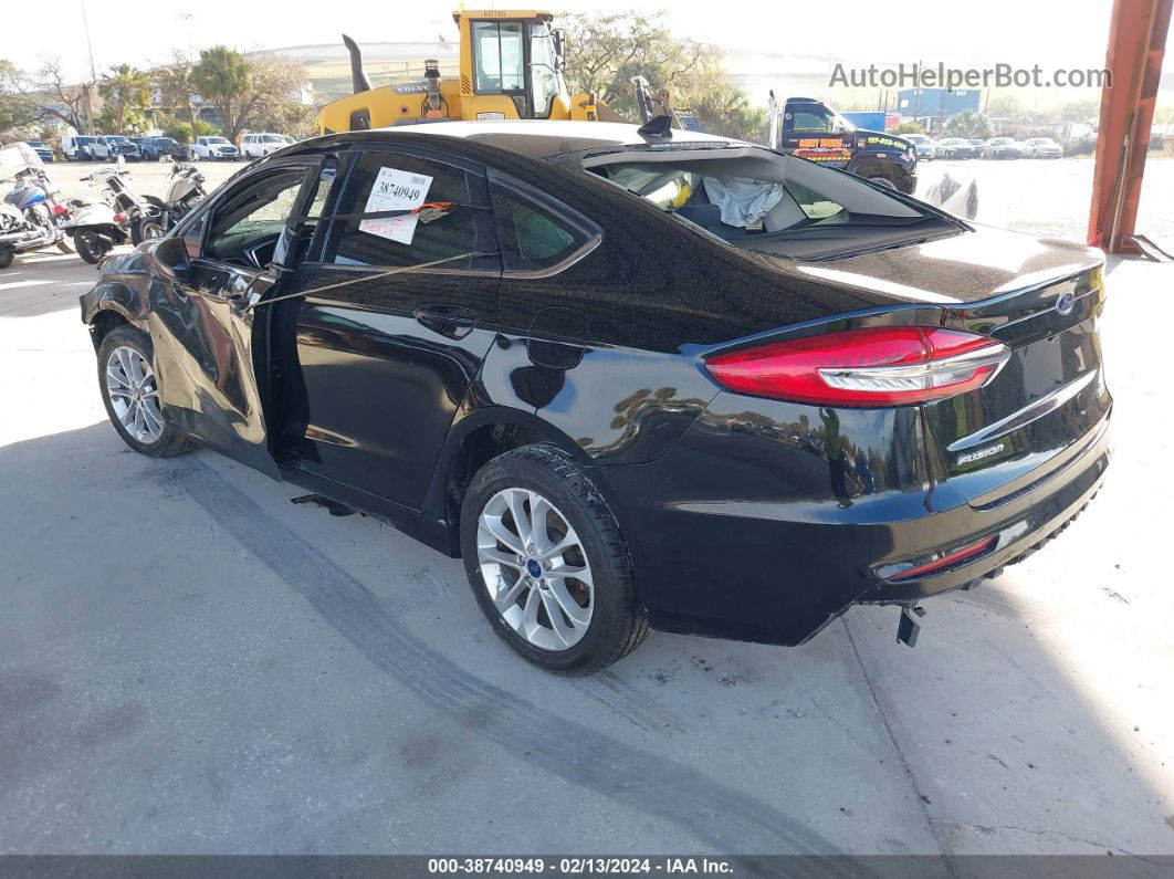 2019 Ford Fusion Se Black vin: 3FA6P0HD2KR243332