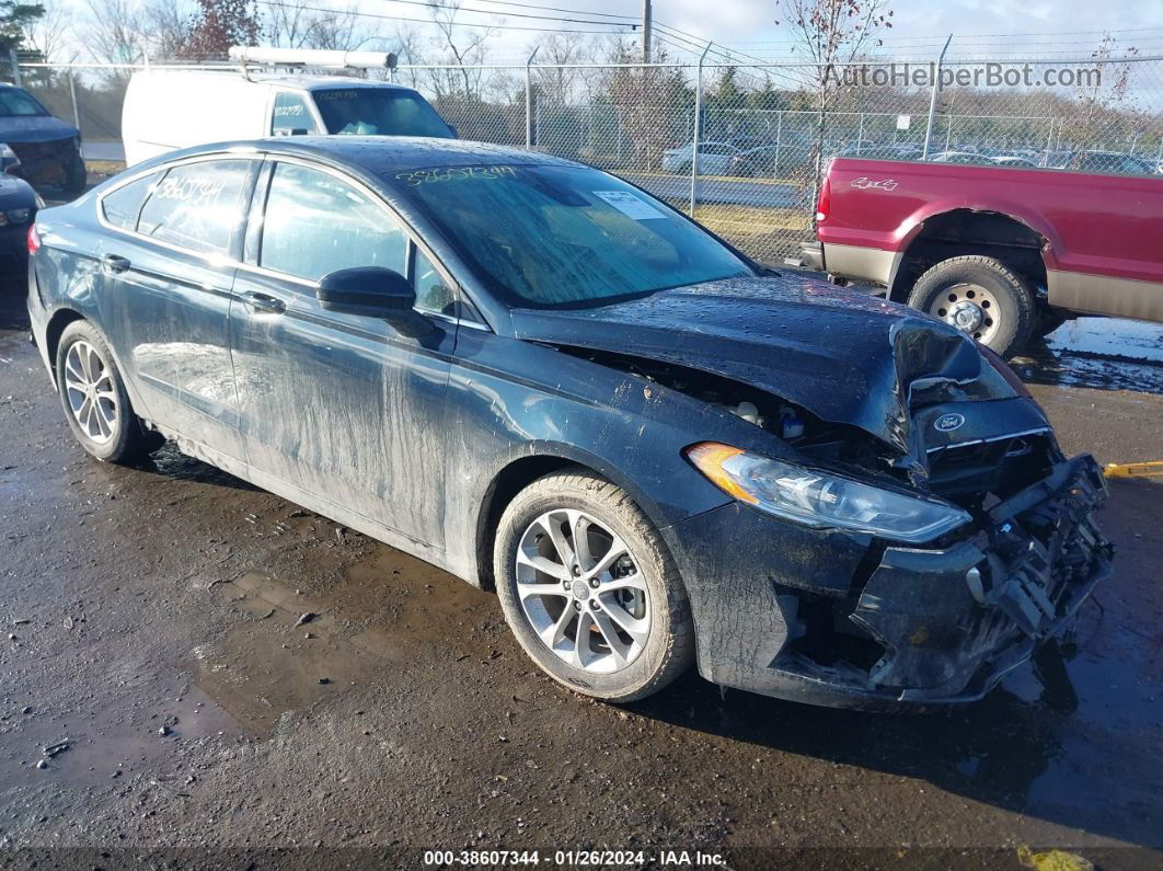 2020 Ford Fusion Se Gray vin: 3FA6P0HD2LR144186