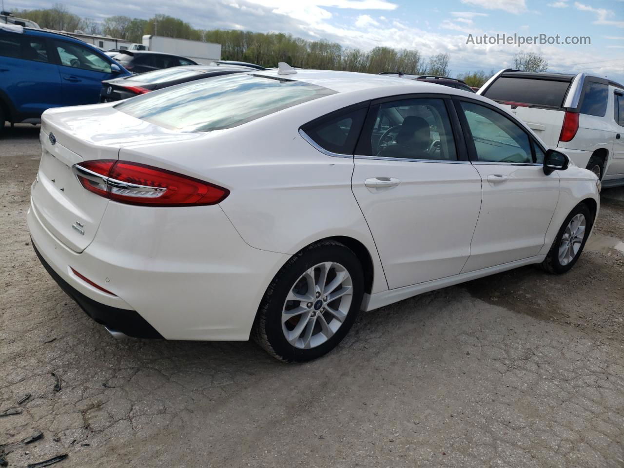 2020 Ford Fusion Se White vin: 3FA6P0HD2LR164020