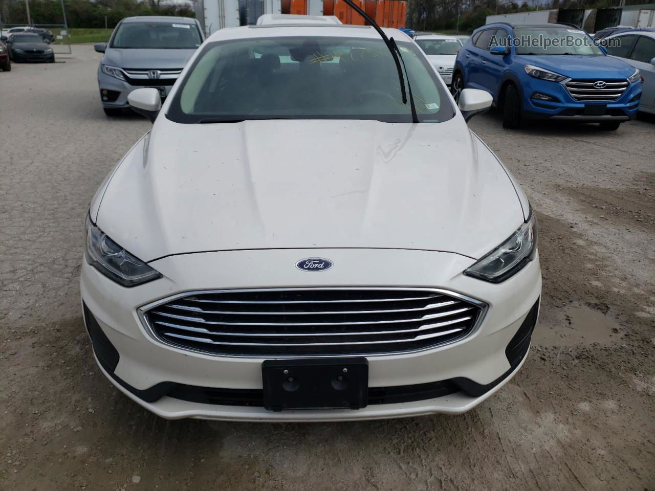 2020 Ford Fusion Se White vin: 3FA6P0HD2LR164020