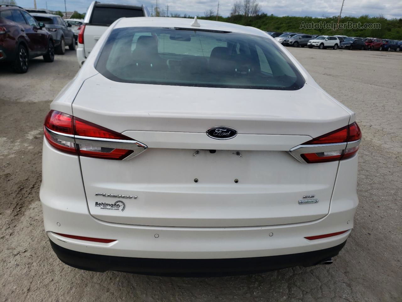 2020 Ford Fusion Se White vin: 3FA6P0HD2LR164020