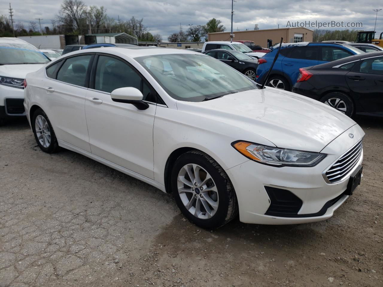 2020 Ford Fusion Se White vin: 3FA6P0HD2LR164020