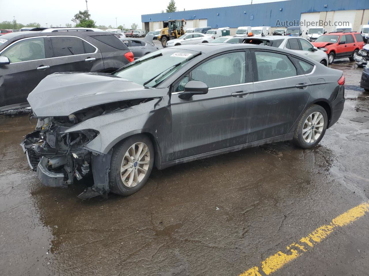 2020 Ford Fusion Se Gray vin: 3FA6P0HD2LR223647