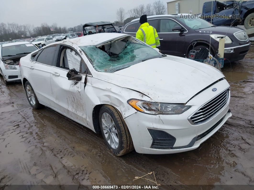 2020 Ford Fusion Se White vin: 3FA6P0HD2LR236396