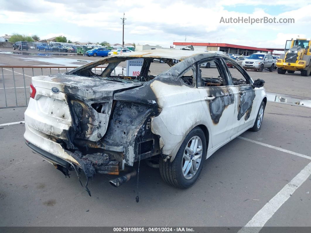 2014 Ford Fusion Se White vin: 3FA6P0HD3ER158696