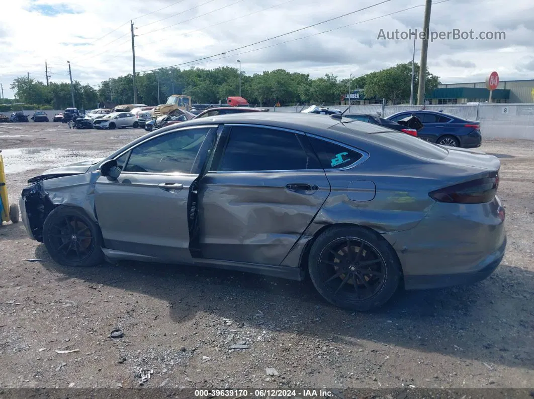 2014 Ford Fusion Se Gray vin: 3FA6P0HD3ER289188