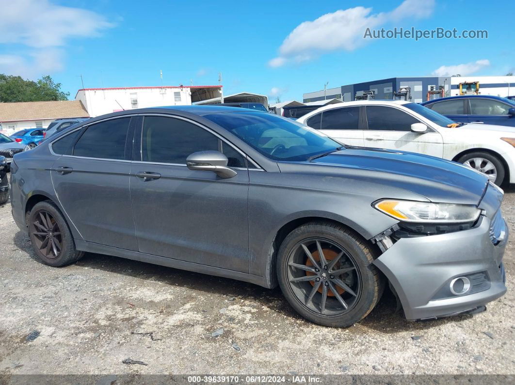 2014 Ford Fusion Se Gray vin: 3FA6P0HD3ER289188