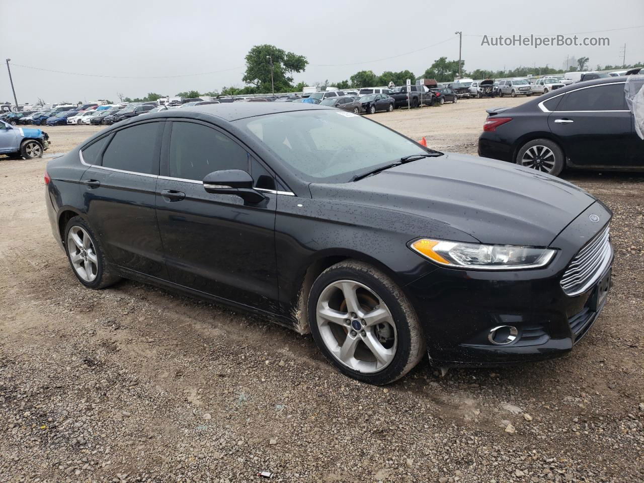 2014 Ford Fusion Se Black vin: 3FA6P0HD3ER315465