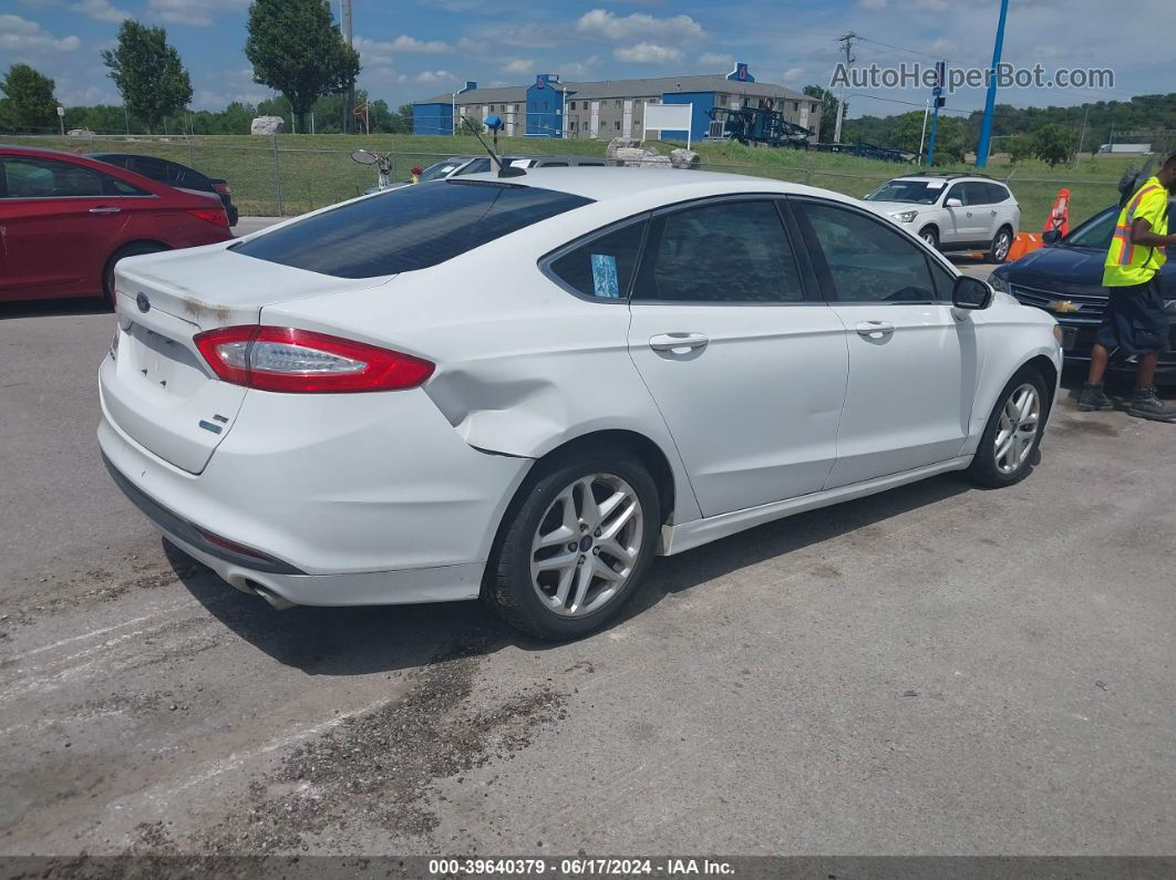 2014 Ford Fusion Se White vin: 3FA6P0HD3ER331410