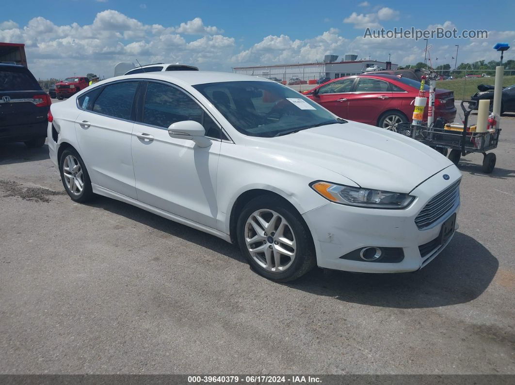 2014 Ford Fusion Se White vin: 3FA6P0HD3ER331410