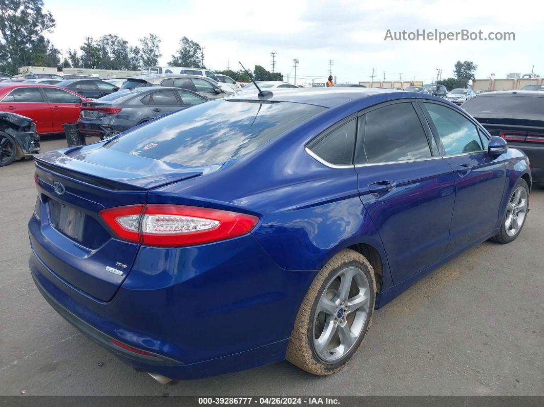 2014 Ford Fusion Se Blue vin: 3FA6P0HD3ER357022