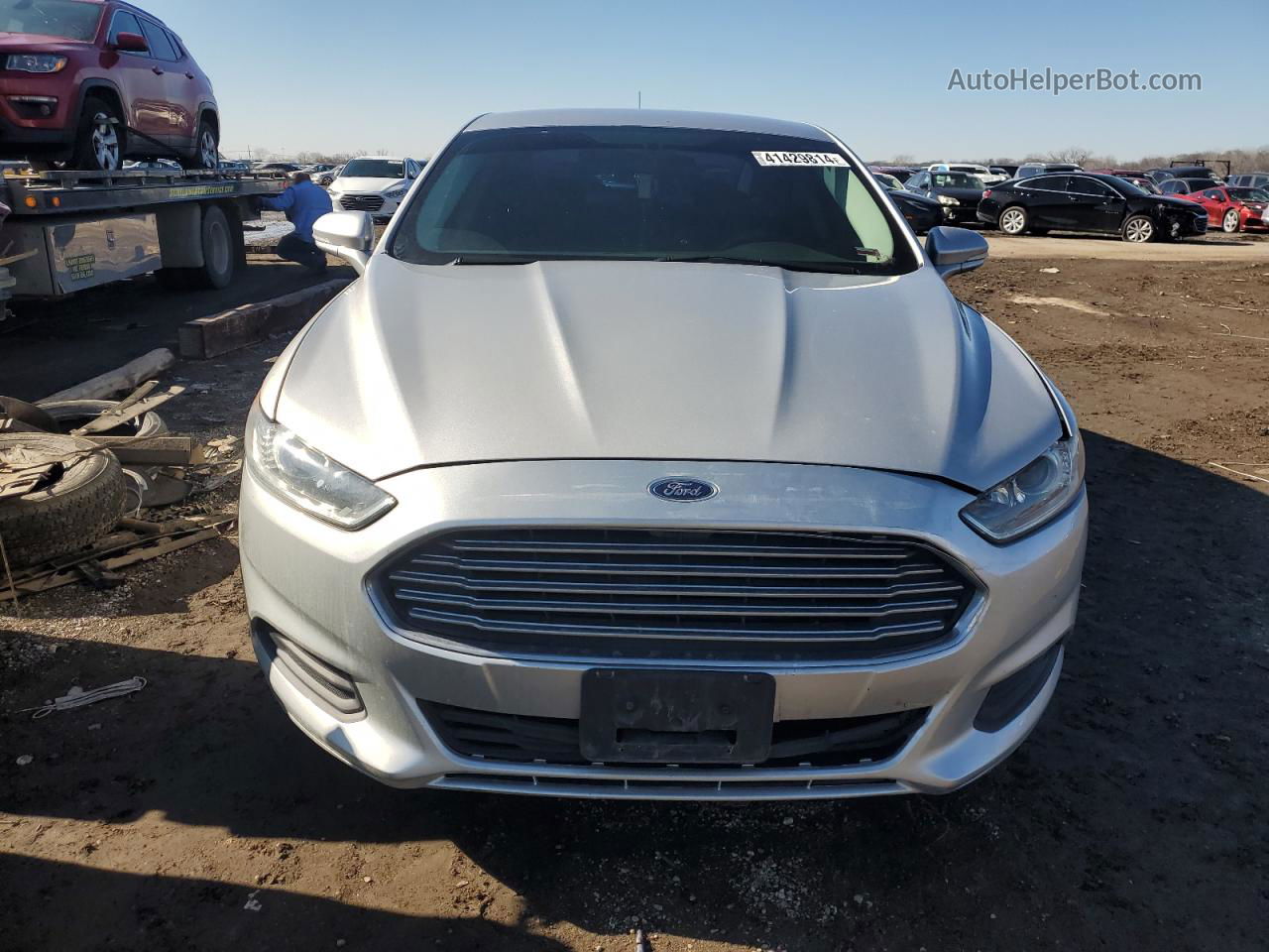 2015 Ford Fusion Se Silver vin: 3FA6P0HD3FR100198