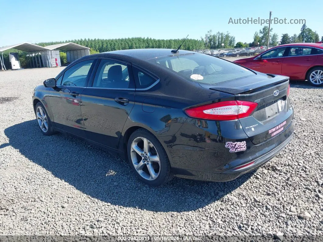 2015 Ford Fusion Se Black vin: 3FA6P0HD3FR128860