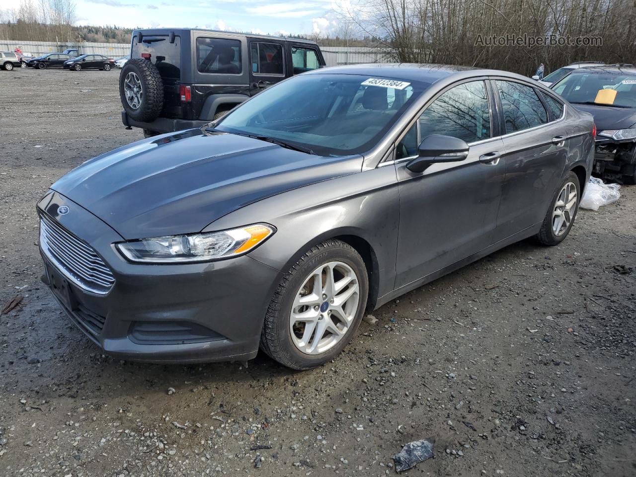 2016 Ford Fusion Se Серый vin: 3FA6P0HD3GR146020