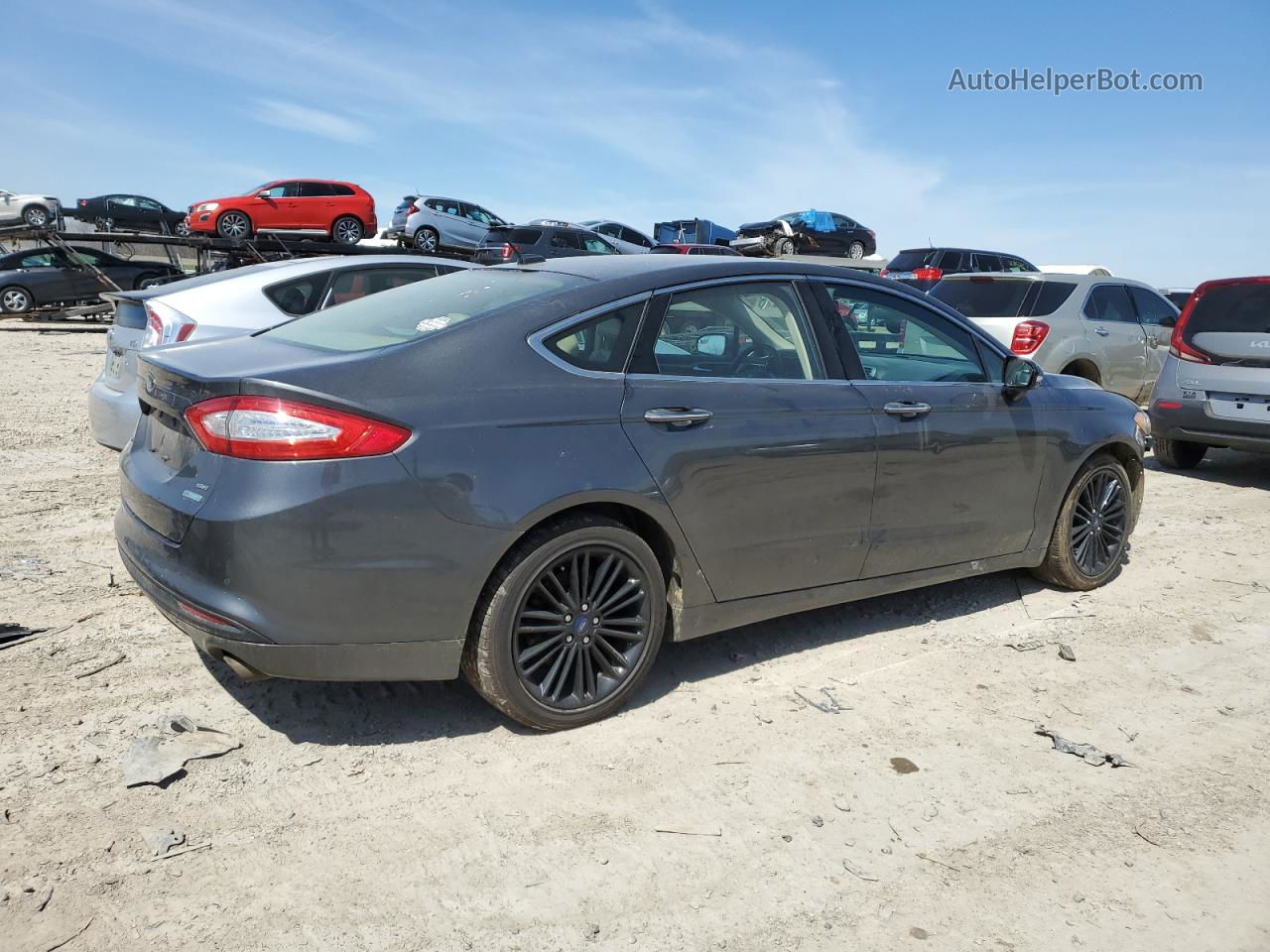 2016 Ford Fusion Se Gray vin: 3FA6P0HD3GR232167