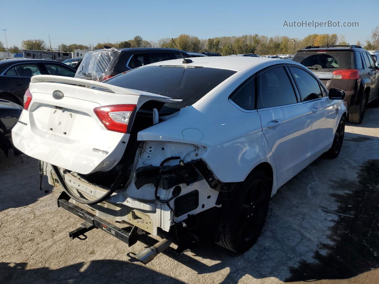 2016 Ford Fusion Se White vin: 3FA6P0HD3GR373434