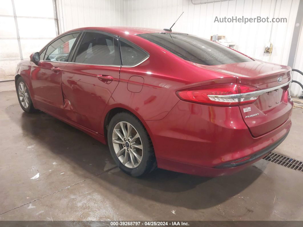 2017 Ford Fusion Se Red vin: 3FA6P0HD3HR109907