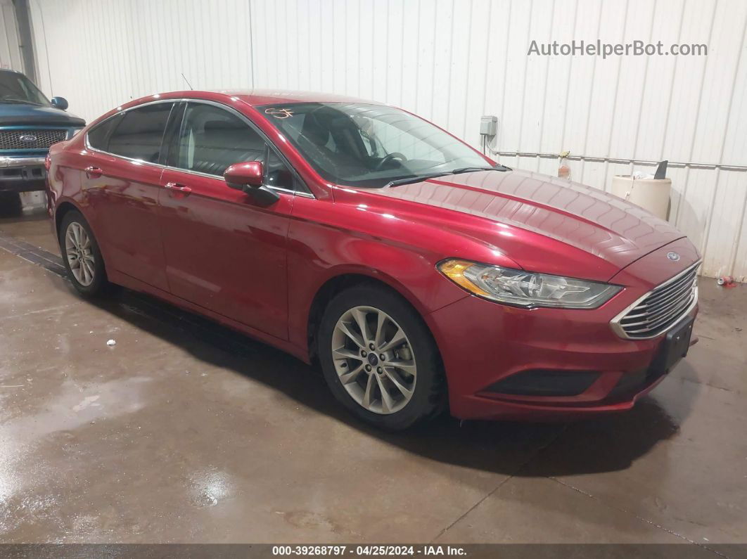 2017 Ford Fusion Se Red vin: 3FA6P0HD3HR109907