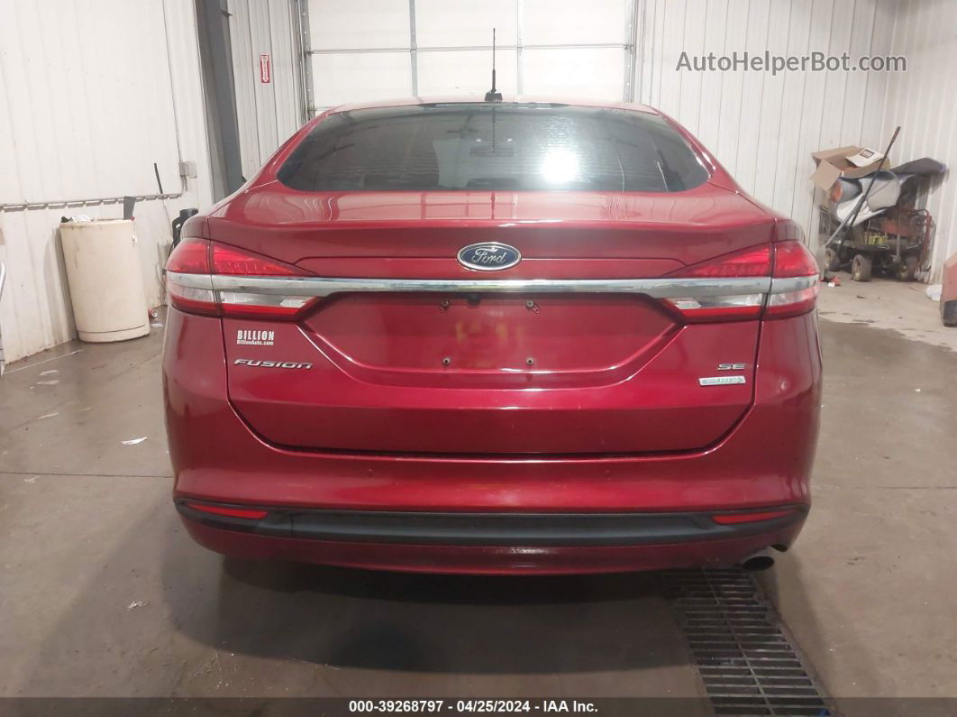 2017 Ford Fusion Se Red vin: 3FA6P0HD3HR109907