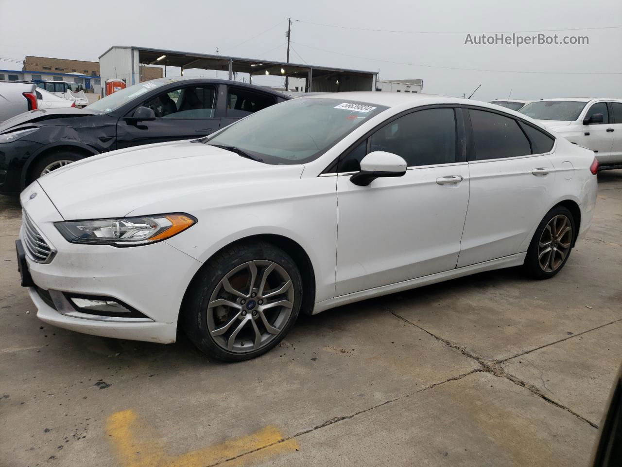 2017 Ford Fusion Se White vin: 3FA6P0HD3HR264263