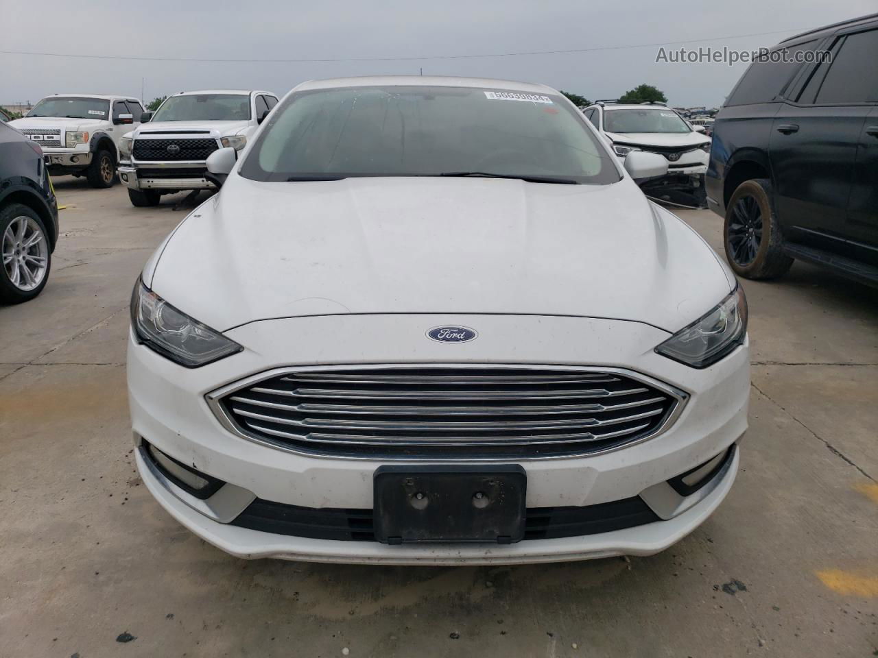 2017 Ford Fusion Se White vin: 3FA6P0HD3HR264263