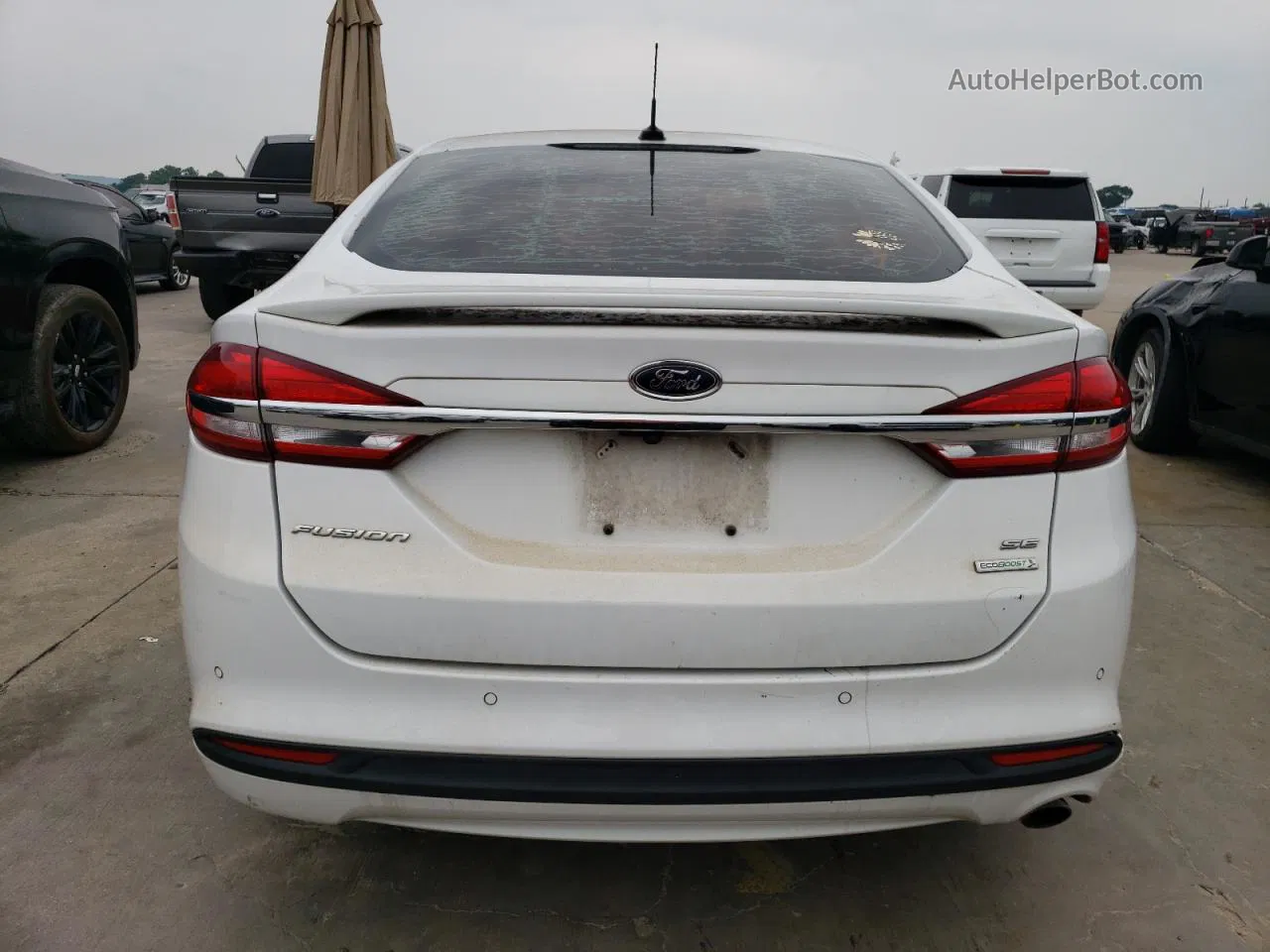 2017 Ford Fusion Se White vin: 3FA6P0HD3HR264263