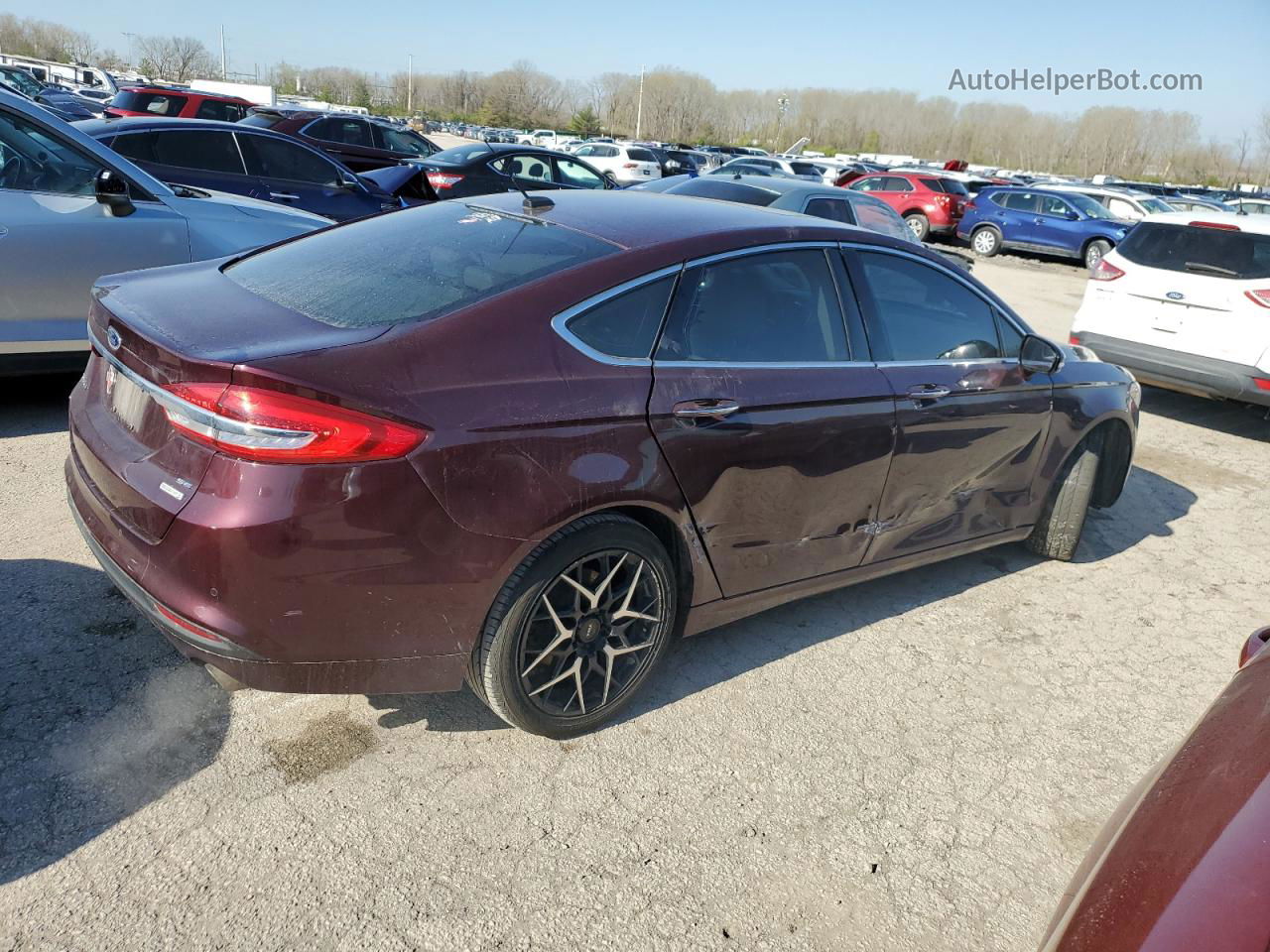 2017 Ford Fusion Se Burgundy vin: 3FA6P0HD3HR353136