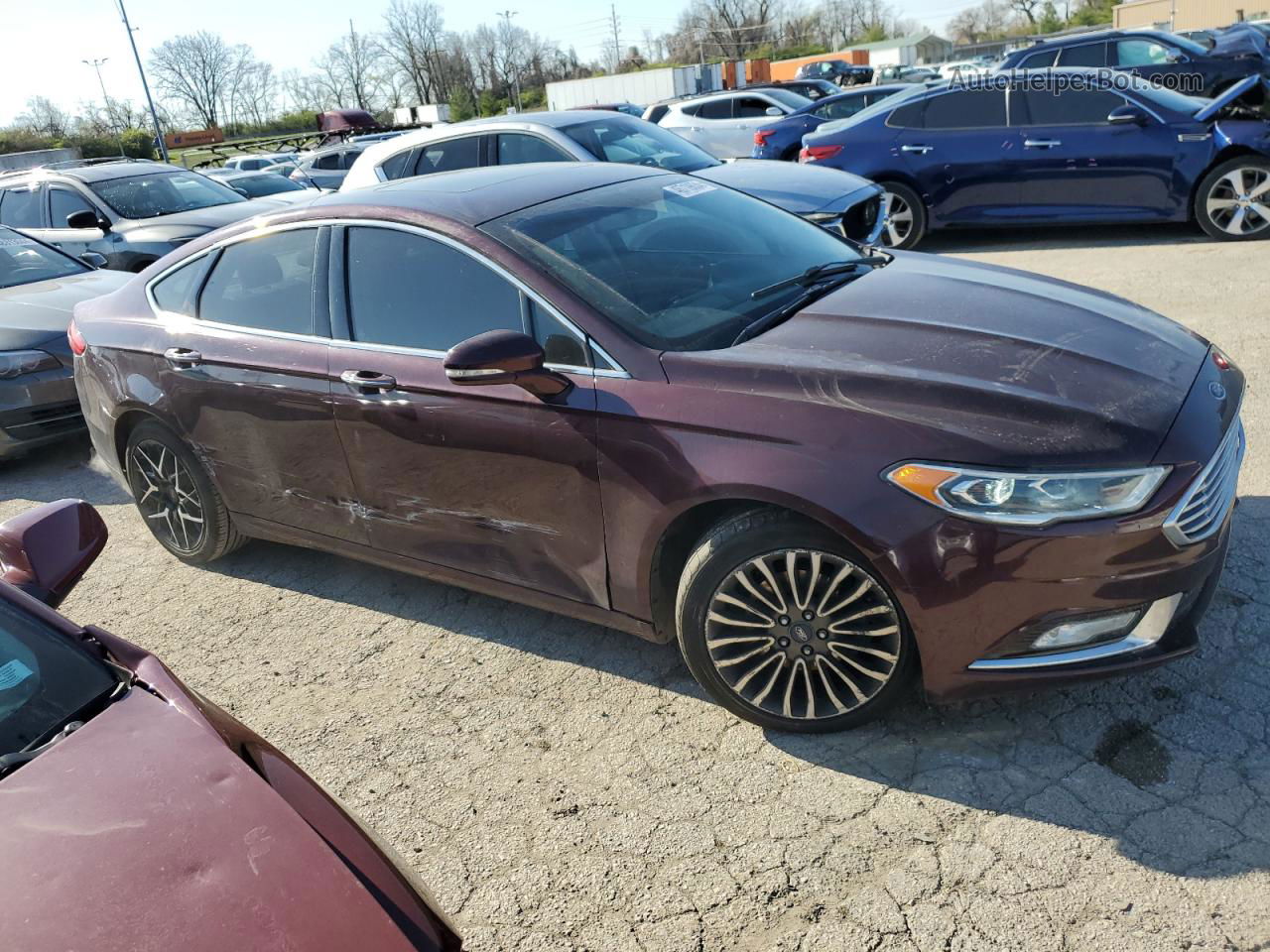 2017 Ford Fusion Se Бордовый vin: 3FA6P0HD3HR353136