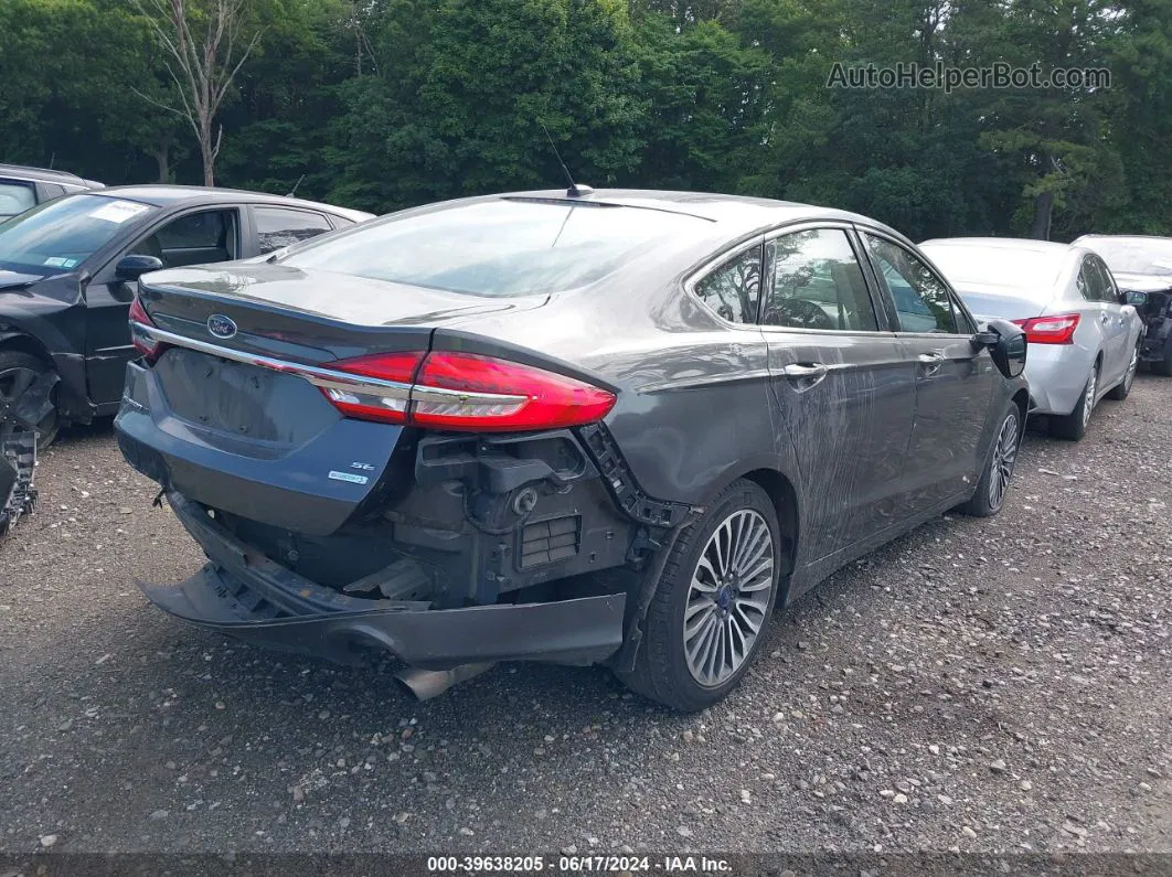 2018 Ford Fusion Se Серый vin: 3FA6P0HD3JR142640