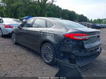 2018 Ford Fusion Se Gray vin: 3FA6P0HD3JR142640