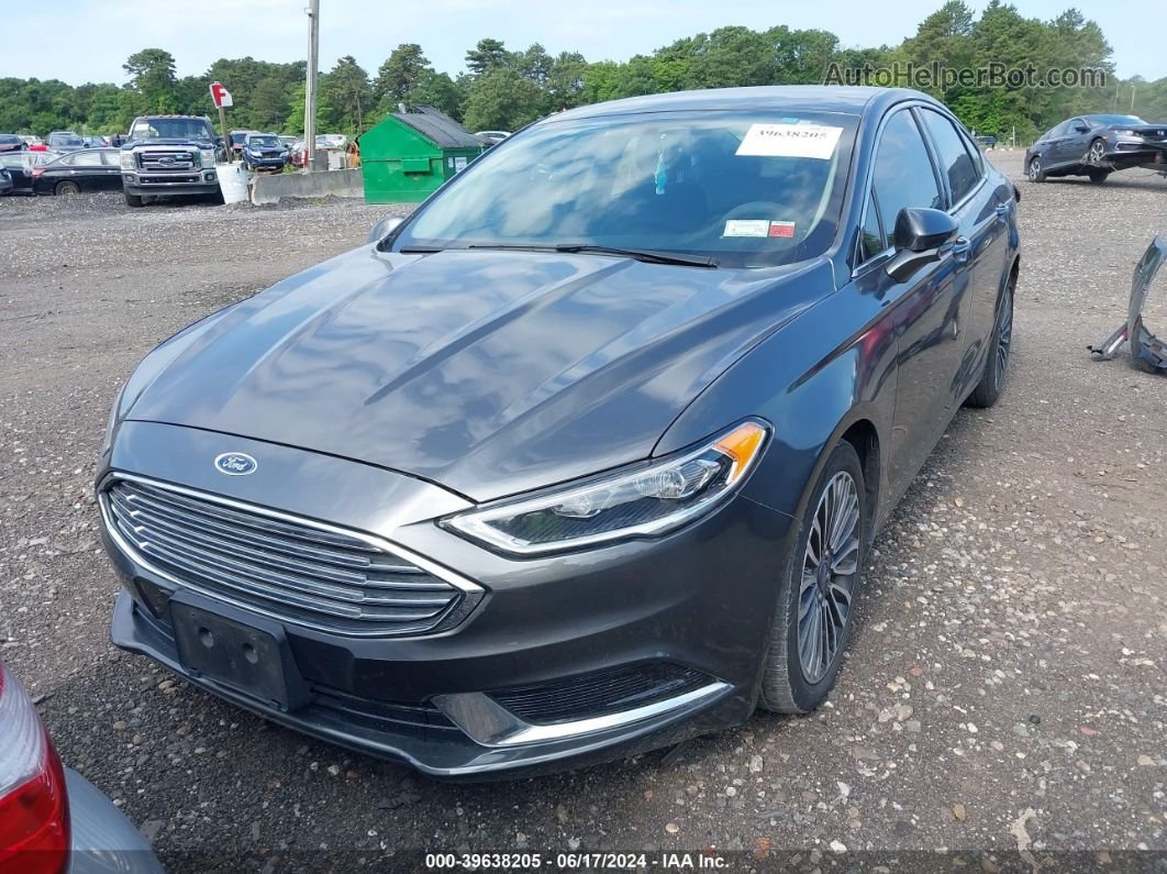 2018 Ford Fusion Se Серый vin: 3FA6P0HD3JR142640