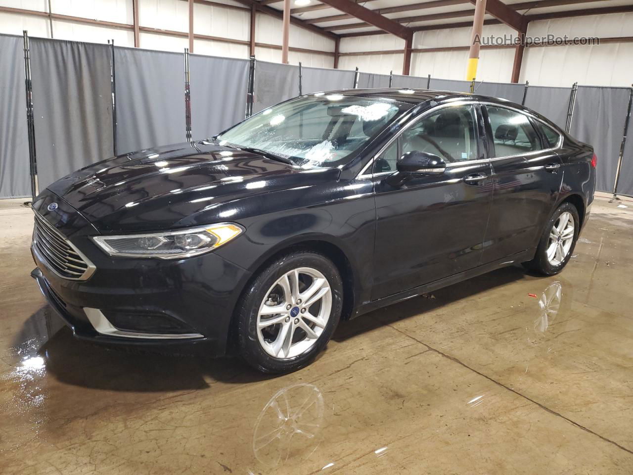 2018 Ford Fusion Se Черный vin: 3FA6P0HD3JR177811