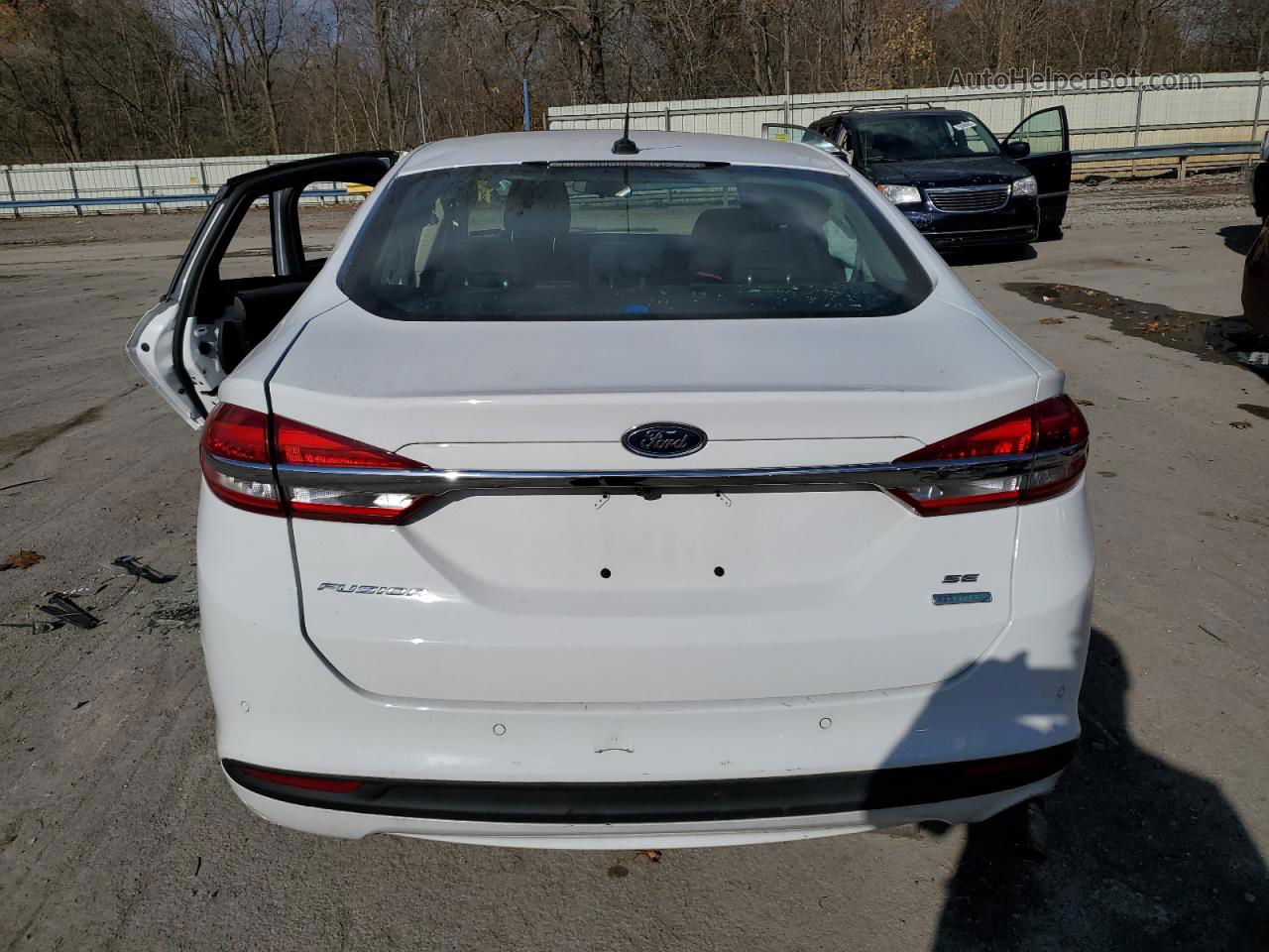 2018 Ford Fusion Se White vin: 3FA6P0HD3JR184919