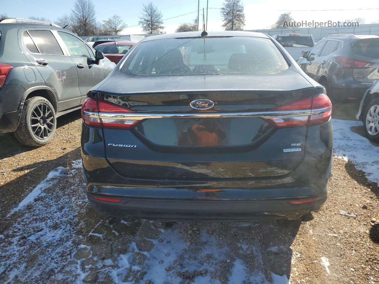 2018 Ford Fusion Se Black vin: 3FA6P0HD3JR199940