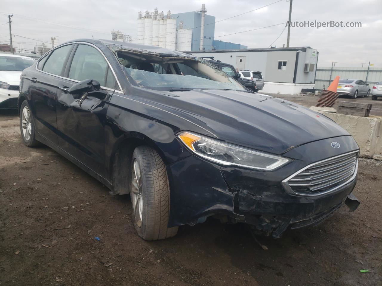 2018 Ford Fusion Se Black vin: 3FA6P0HD3JR211052