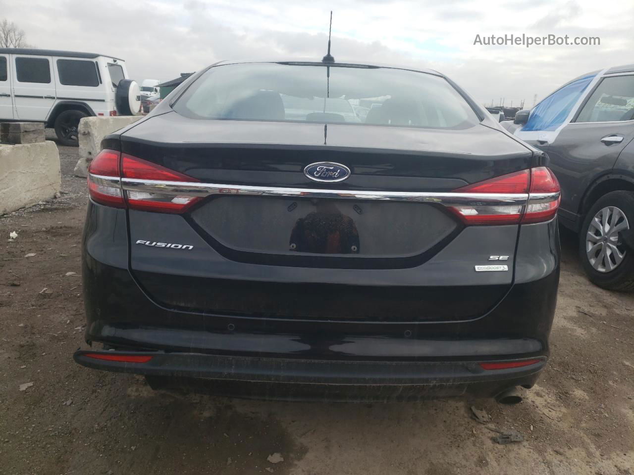 2018 Ford Fusion Se Black vin: 3FA6P0HD3JR211052