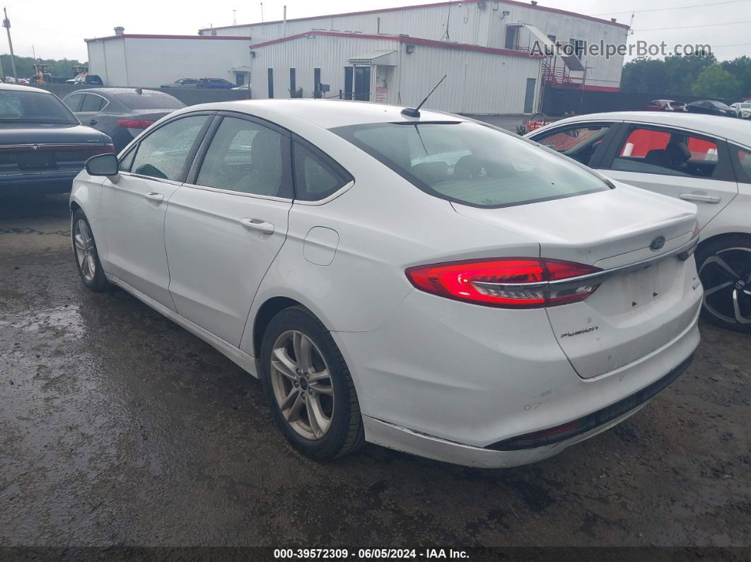 2018 Ford Fusion Se Белый vin: 3FA6P0HD3JR227753