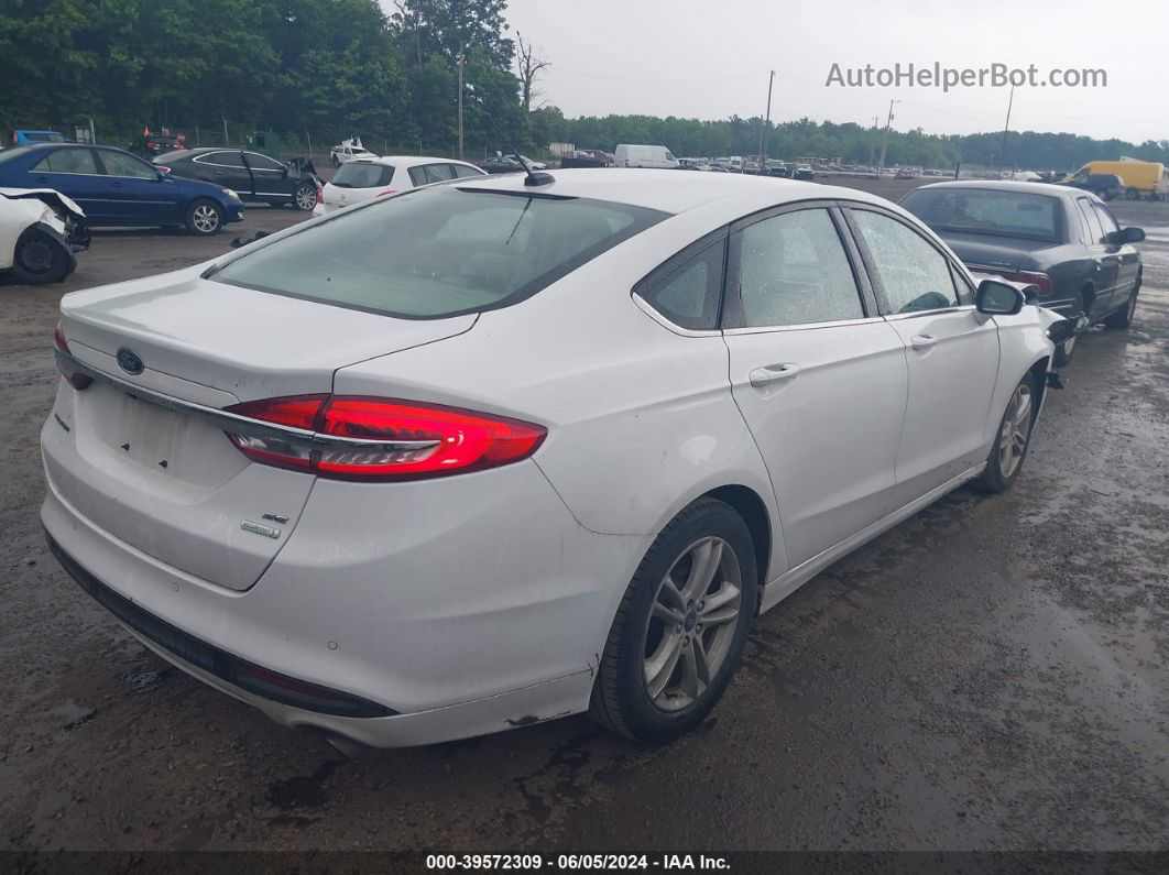 2018 Ford Fusion Se Белый vin: 3FA6P0HD3JR227753