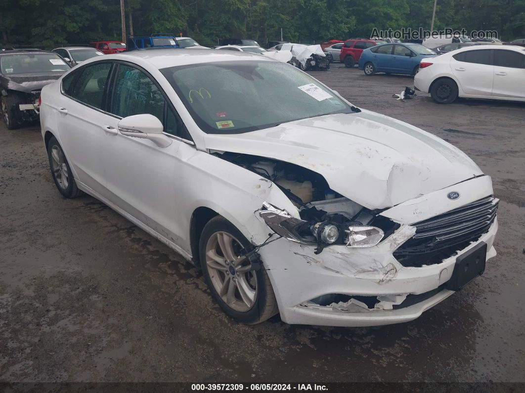 2018 Ford Fusion Se Белый vin: 3FA6P0HD3JR227753