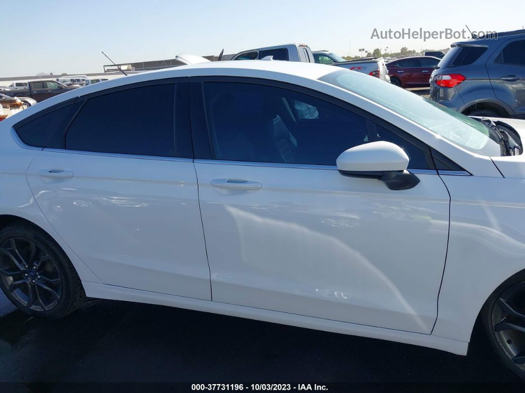 2018 Ford Fusion Se White vin: 3FA6P0HD3JR253558