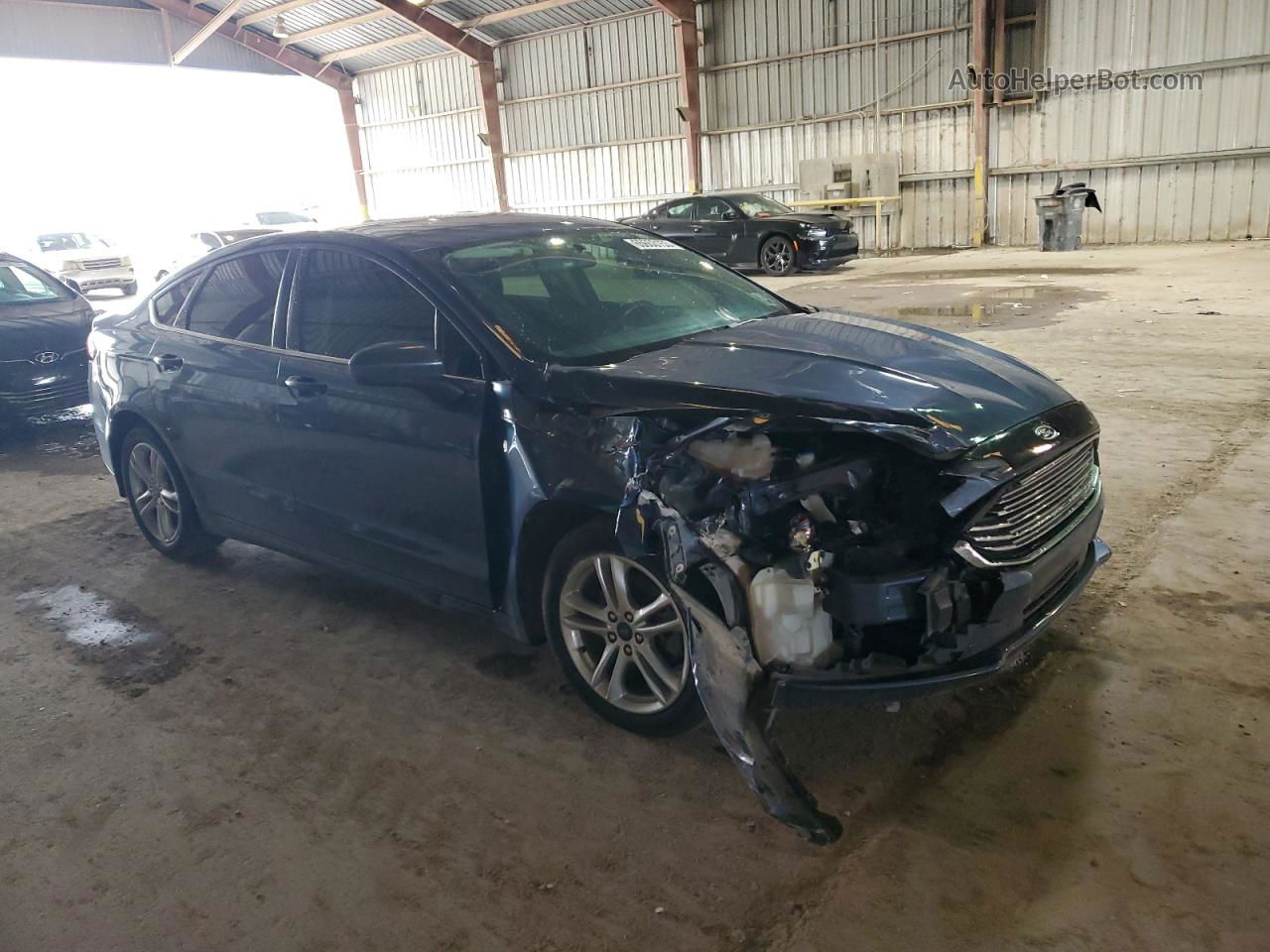 2018 Ford Fusion Se Blue vin: 3FA6P0HD3JR266939