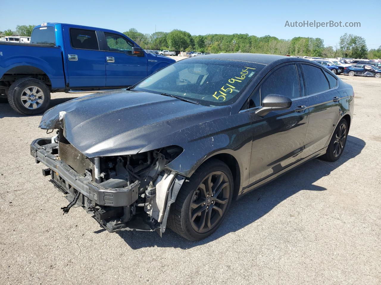 2018 Ford Fusion Se Gray vin: 3FA6P0HD3JR272434