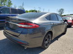 2018 Ford Fusion Se Gray vin: 3FA6P0HD3JR272434